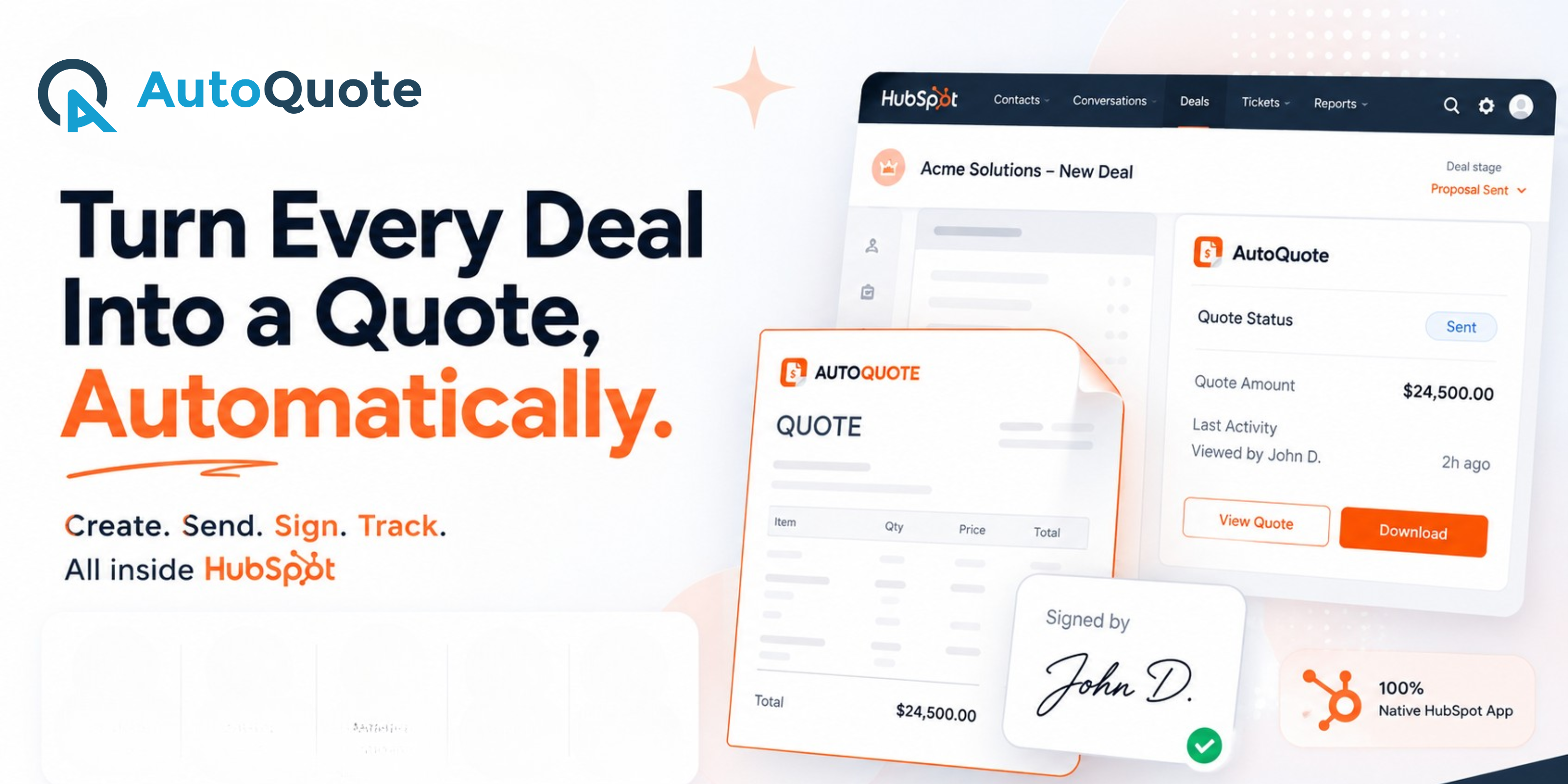 Making the Quoting process, Fully Native. Fully Automated.