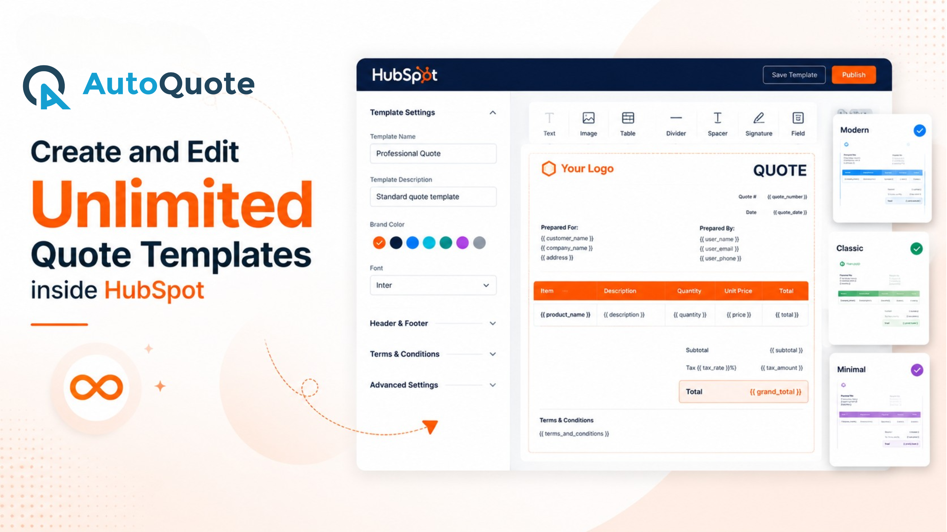 Crie e edite modelos de orçamento ilimitados no HubSpot