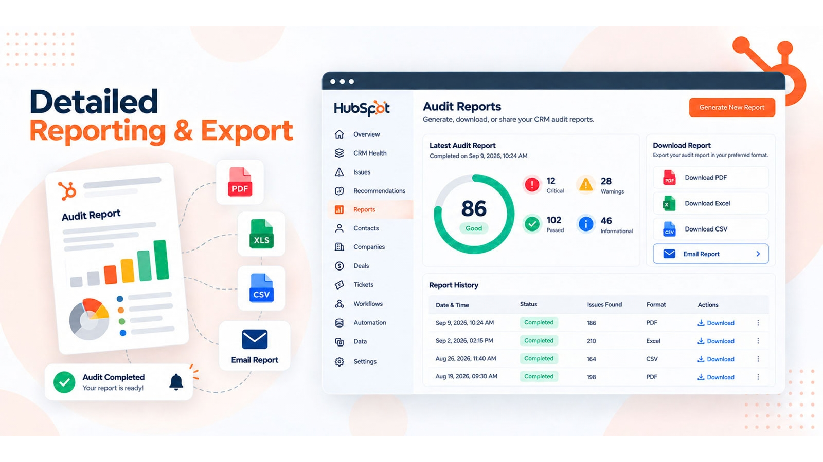 Detailed Reporting & Export
