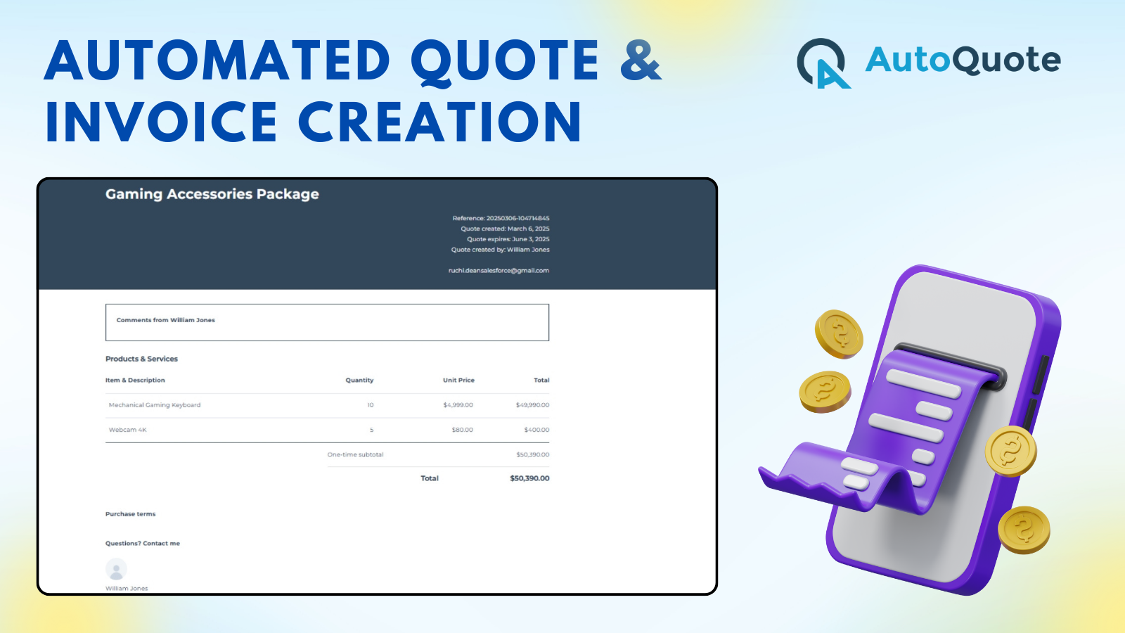 Automated Quote Creation Functionality by AutoQuote
